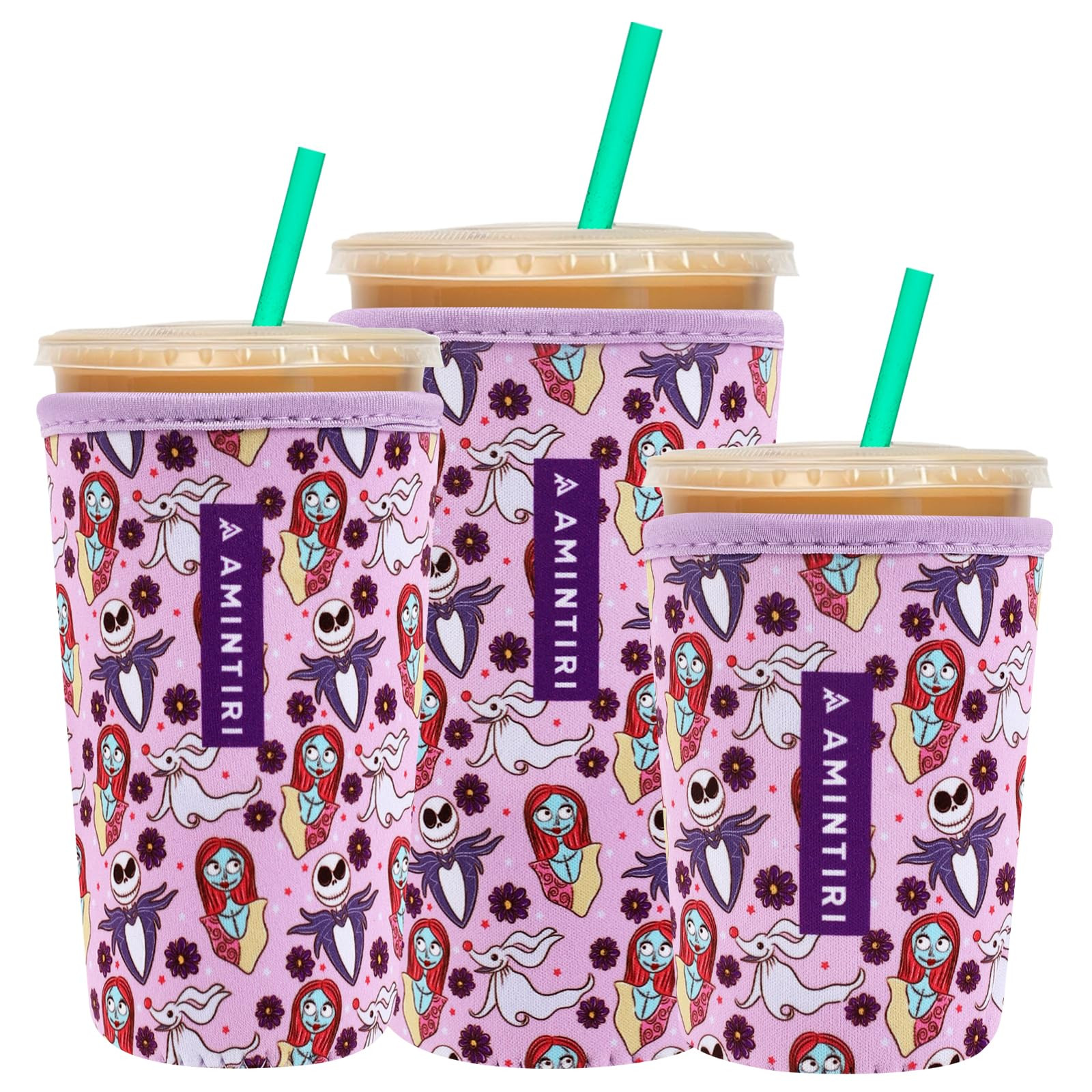 3 Pack Reusable Sleeve for Iced Coffee Cup, Coffee Neoprene Sleeve for Iced&Hot Drinks, Coffee Sl... | Amazon (US)