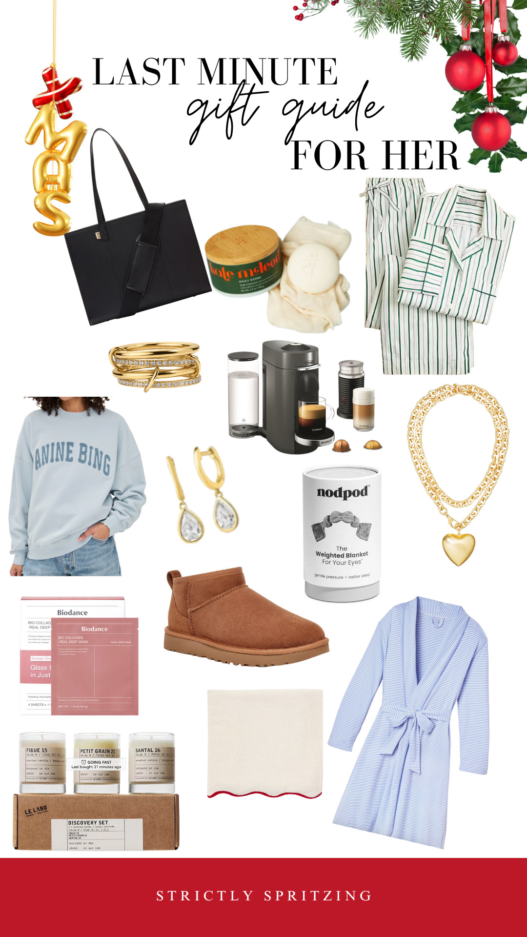 Last minute Christmas gift guide for her! Order by tonight in order to get things in time for Christmas! So much of this is on sale. 

 #LTKGiftGuide #LTKHoliday #LTKSaleAlert