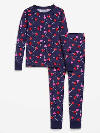 Printed Snug-Fit Gender-Neutral Pajama Set for Kids | Old Navy (US)