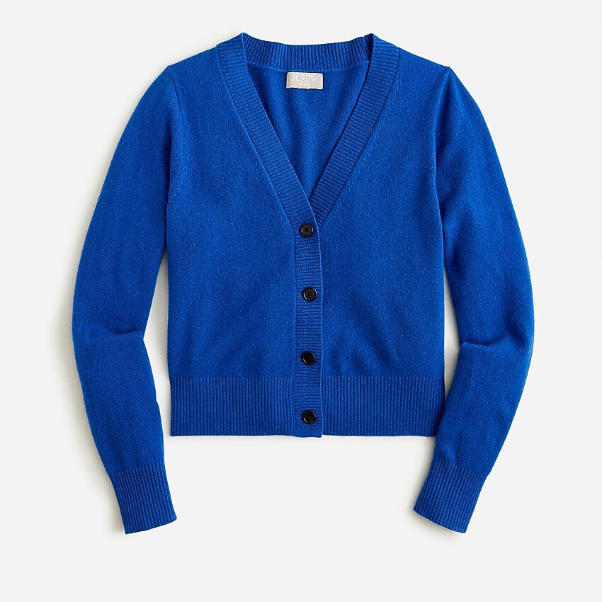 Cashmere cropped V-neck cardigan sweater | J. Crew US