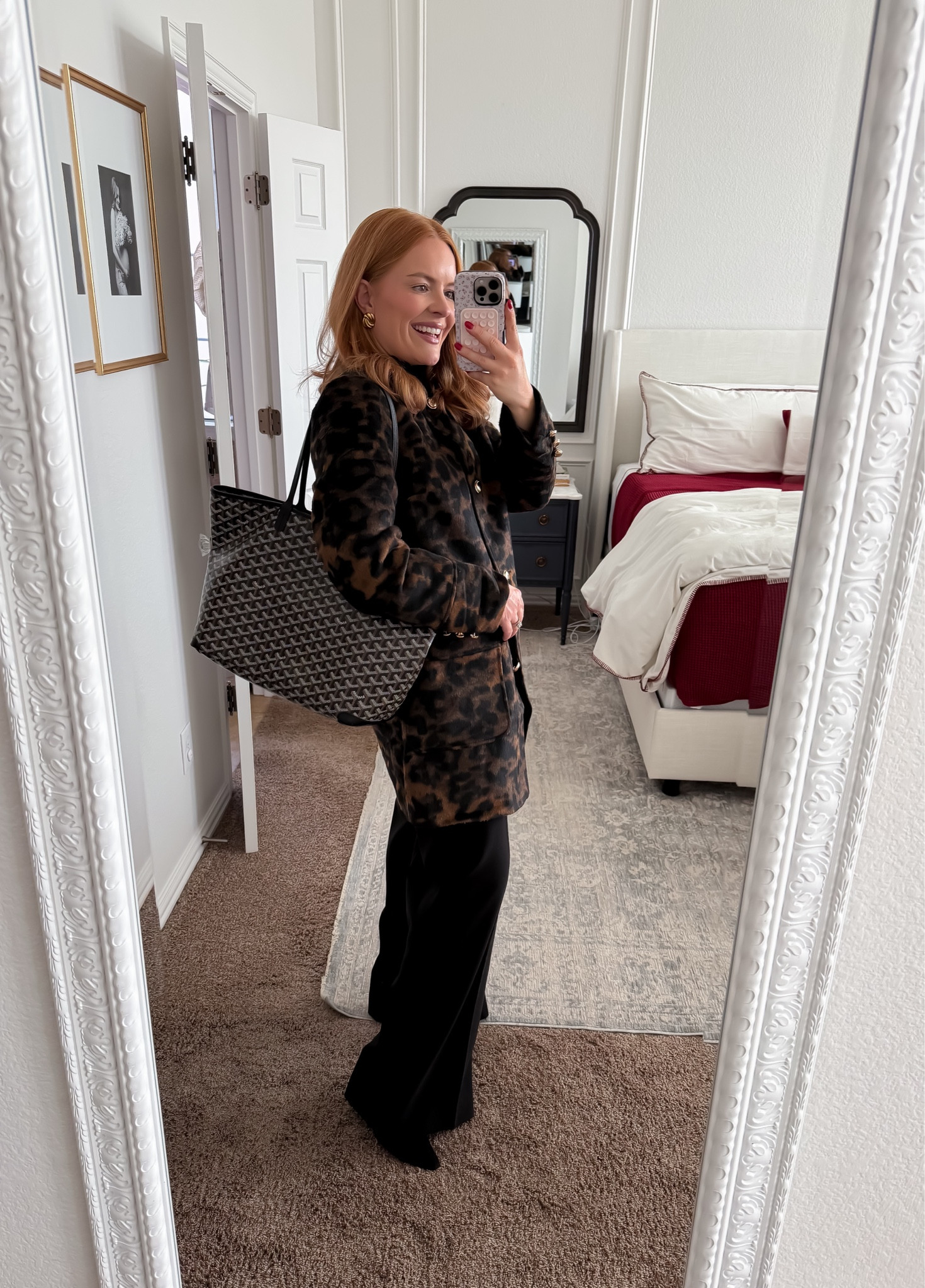 Polished workwear outfit with a statement jacket styled over black trousers. A great option for business casual offices when you want to add interest without sacrificing professionalism. Ideal for fall and winter workdays.

#LTKdayinmylife #LTKmomlife #LTKWorkwear