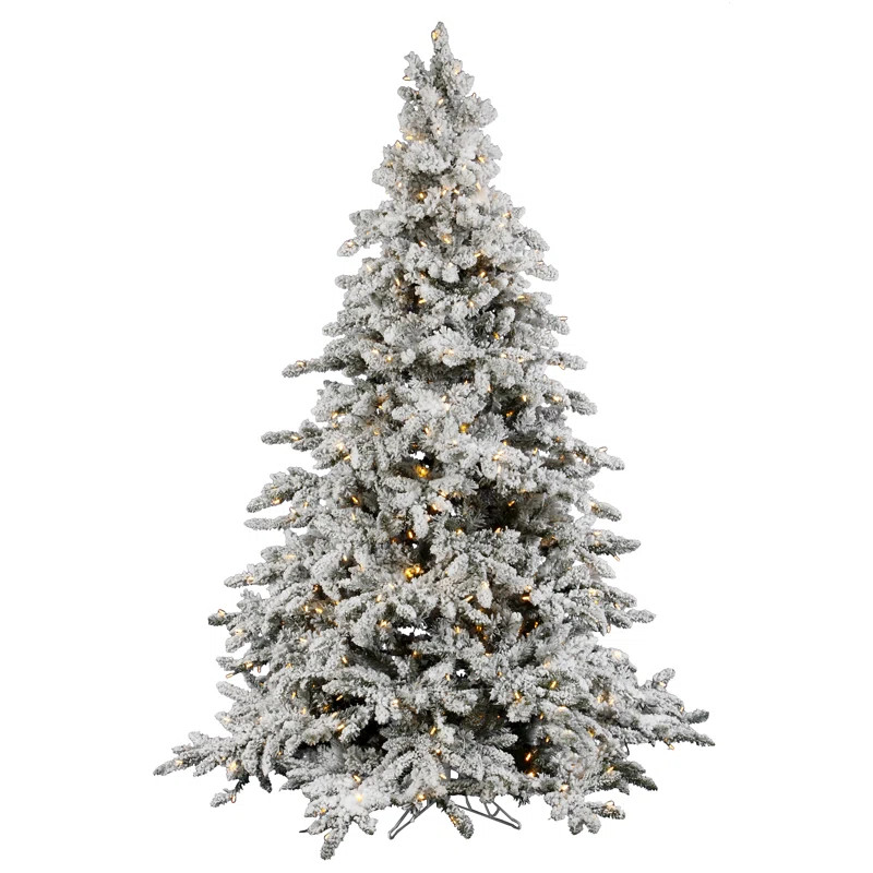 Utica Flocked Fir Artificial Christmas Tree | Wayfair North America