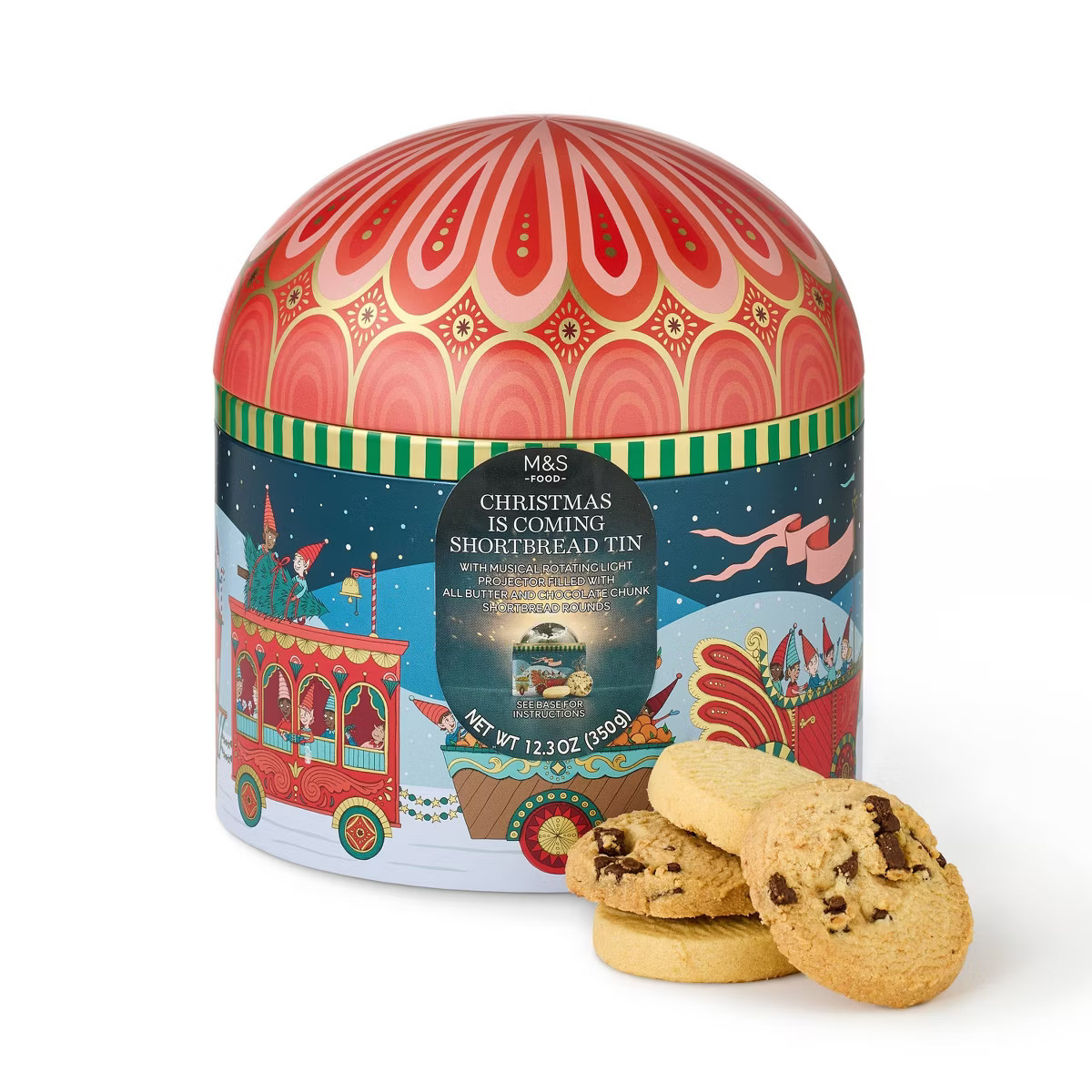 M&S Christmas is Coming Projector Cookies Tin - 12.35oz | Target