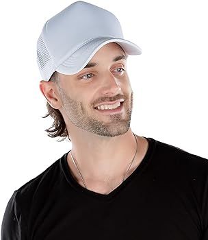 Funky Junque Retro Foam Trucker Hat Summer Mesh Cap Solid Blank Hat for Mens Womens Adjustable Sn... | Amazon (US)