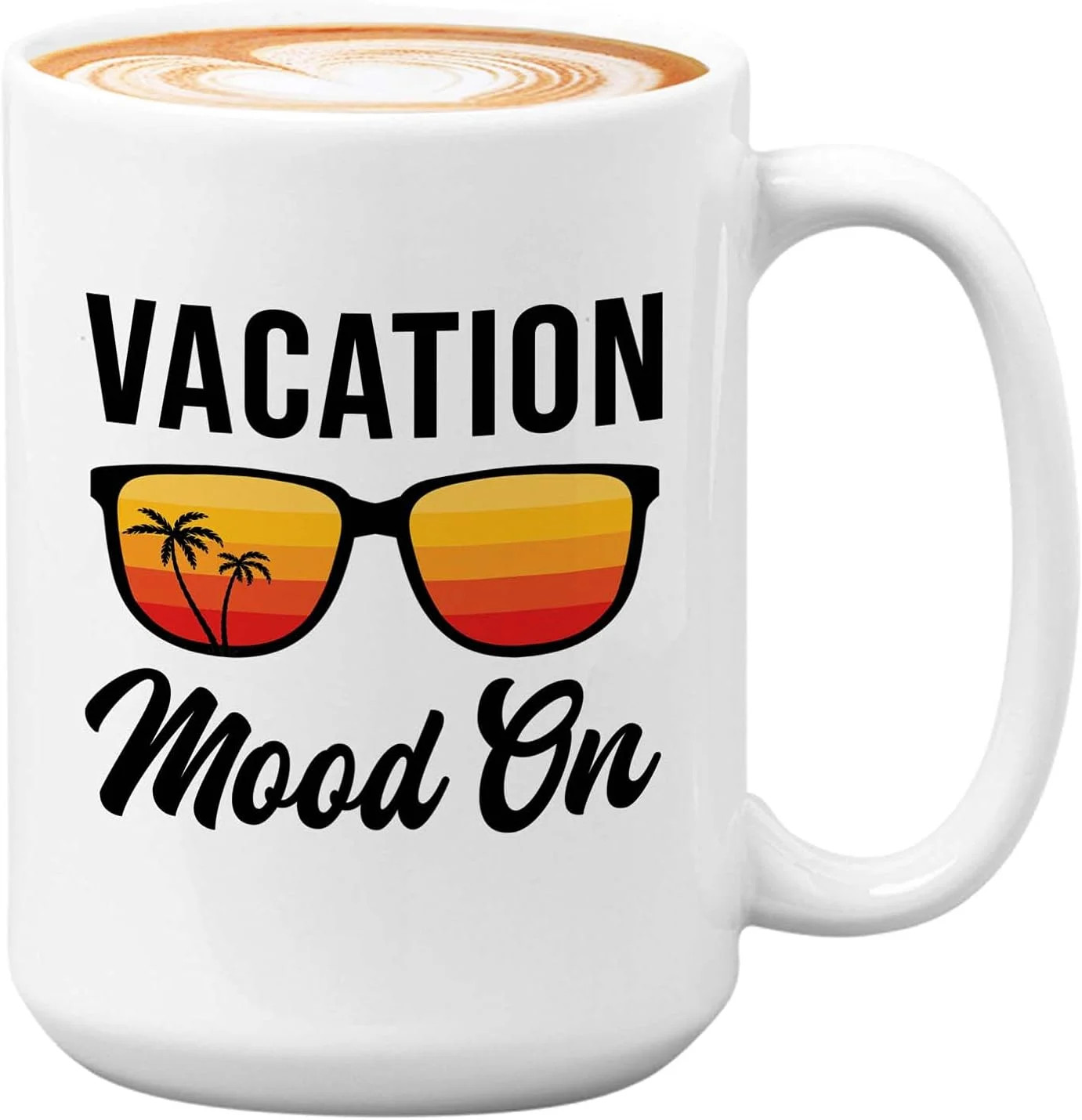 Summer Coffee Mug - Vacation Mood On - Beach Lover Sun Warm Weather Sunglasses Sea Lover Beach Su... | Walmart (US)