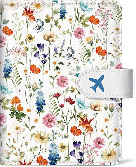 Passport Holder for Travel Essentials, RFID Blocking Leather Cover Wallet with Magnetic Closure, ... | Amazon (US)