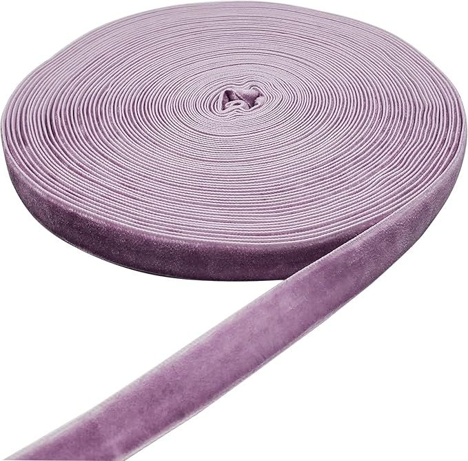 15 Yards Purple Velvet Ribbon Spool, for Wedding, Gift Wrapping, Hair Bows, Home Decorating (1/2i... | Amazon (US)