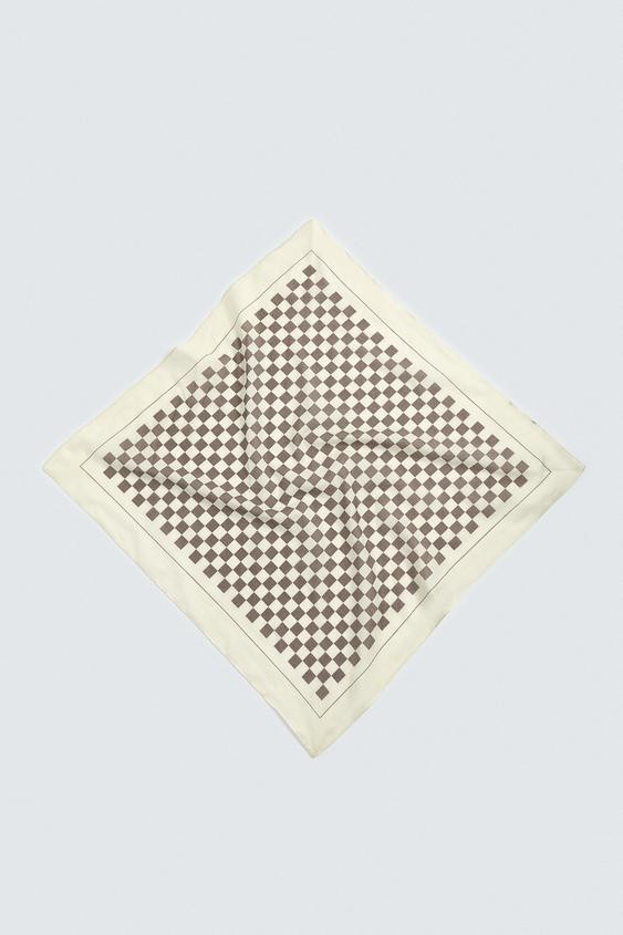 CHECK PRINT BANDANA | Zara UK