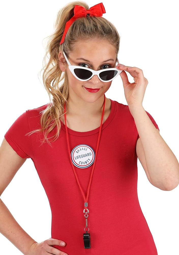 The Sandlot Wendy Peffercorn Costume Kit for Adults - Whistle, Lifeguard Pin, Hairband with Bow, ... | Amazon (US)