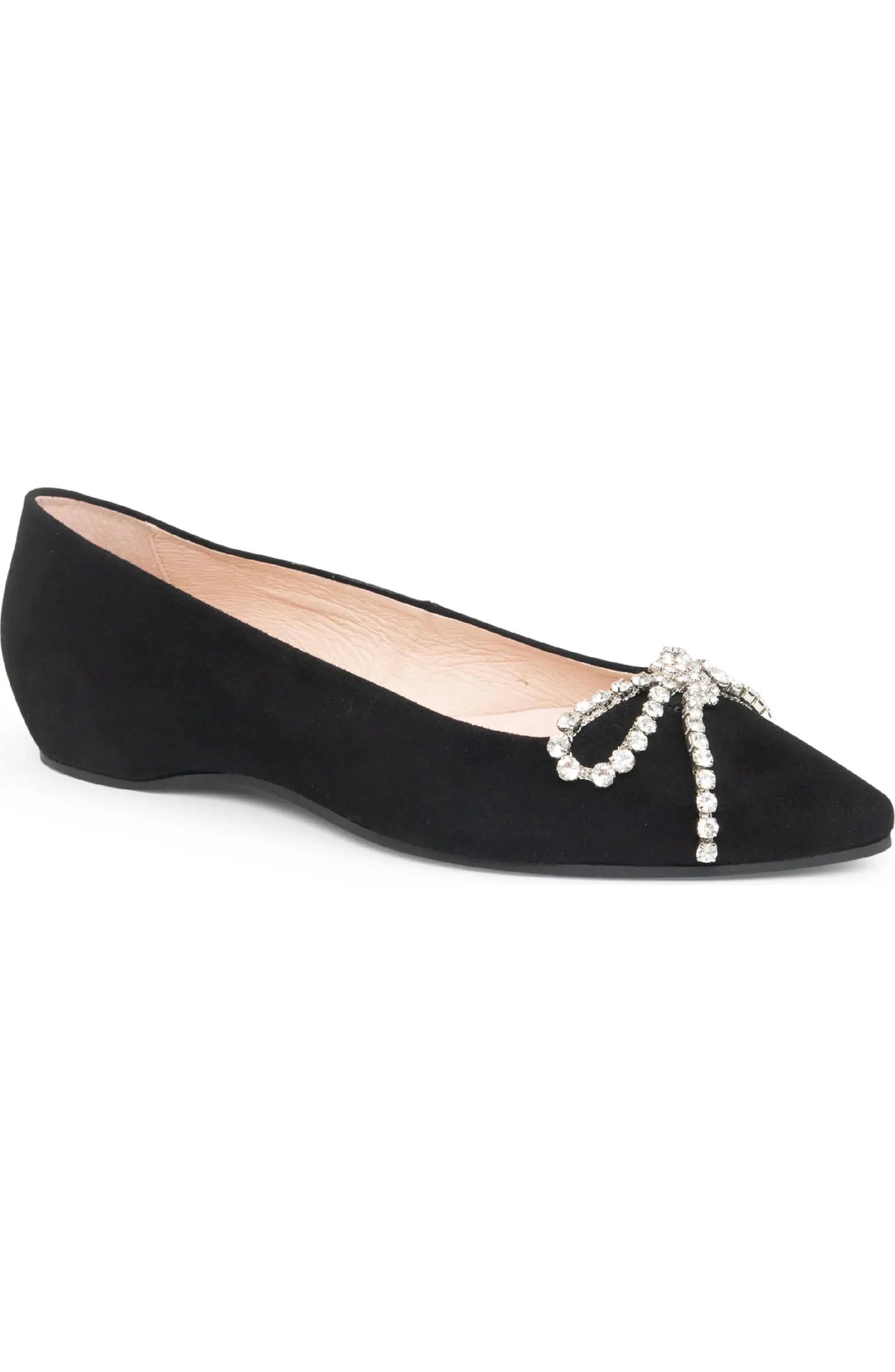 patricia green Bella Crystal Bow Pointed Toe Flat | Nordstrom | Nordstrom