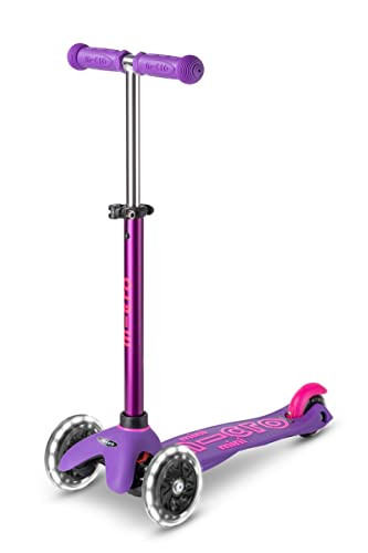 Micro Kickboard | Mini Deluxe LED | Three-Wheeled | Lean-to-Steer Swiss-Designed Micro Scooter | Motion-Activated Light-Up Wheels | Toddlers & Children Ages 2-5 (Purple/Pink) | Amazon (US)