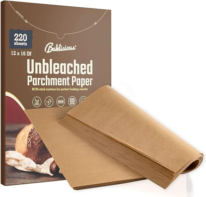 220 Pcs Unbleached Parchment Paper Baking Sheets, Baklicious Pre-cut Heavy Duty Parchment Baking ... | Amazon (US)