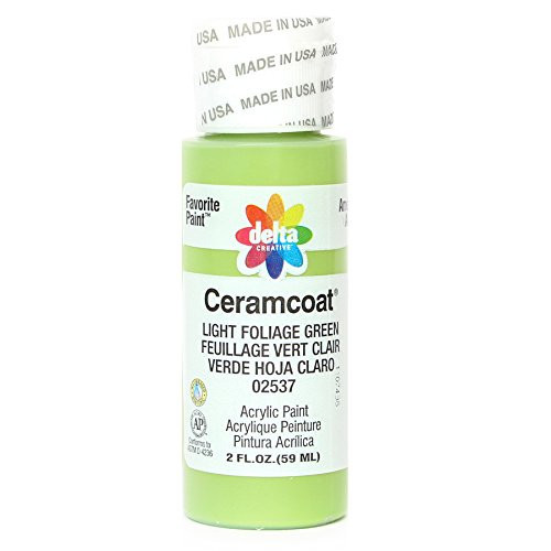 Plaid:Delta Ceramcoat Acrylic Paint, 2-Ounce, Light Foliage Green/Opaque- Pack of 1 | Amazon (US)