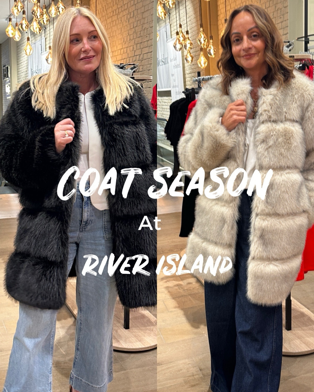 Winter looks a lot better with your bestie by your side 


It’s coat season and this week Sam & Liz are in River Island at Lakeside shopping centre showing some of the fabulous coats they have this season for our #colourmeneutral series 

Sam loves colour & Liz loves neutrals.

Panelled faux fur coat (Dark Brown Sam) (Cream Liz) 

Brown waterfall faux fur coat (Liz) 

Red faux fur trim belted trench coat (Sam) 

Brown brushed leopard print coat ( Sam & Liz) currently out of stock online but may still be available in store.

What’s your favourite? 

🔗 linked below 
follow @40fashionandlifestyle and @Lbstylesyou for all our links to our outfits 

#winterstyle #coatseason #imwearingri #fallfashion #aw25 #samandliz #friendswholiketoshop #longcoats #coldweatherstyle #winterfashion #faux #fauxleather #fauxfur 

#LTKuk #LTKautumn #LTKwinter