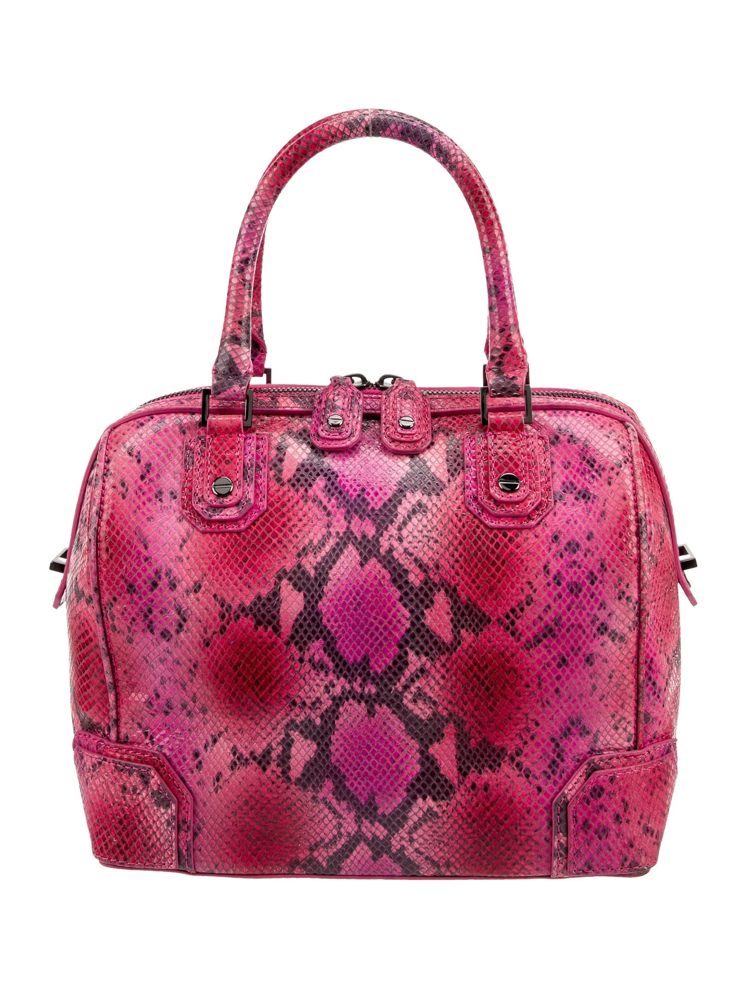 Alice + Olivia Leather Top Handle Bag - Pink Handle Bags, Handbags - WAO565522 | The RealReal | The RealReal