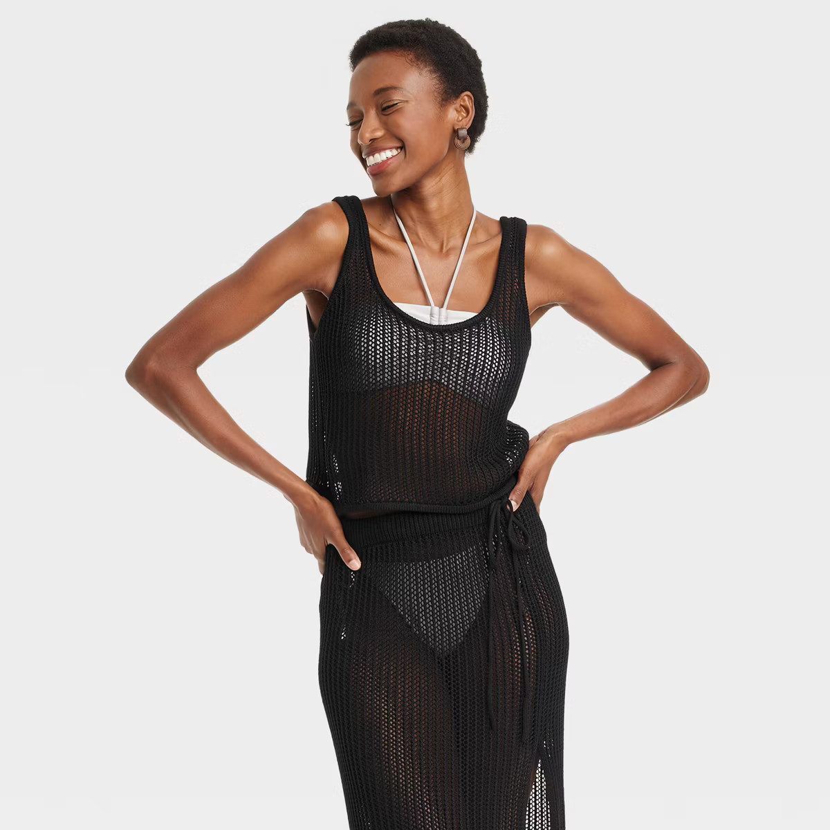 Women's Beach Bungalow Scoop Neck Sweater Tank Top - A New Day™ | Target