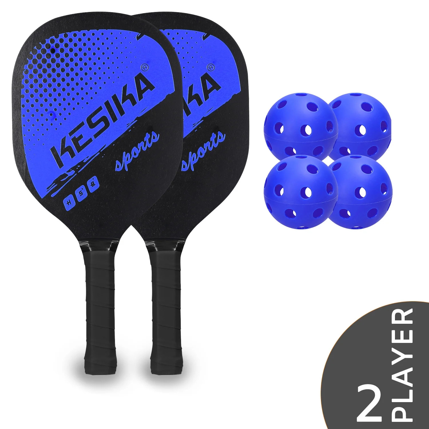 Eccomum Pickleball Paddle Set Pickleball Rackets Ball Set 2 Rackets & 4 Pickleball Balls with Car... | Walmart (US)