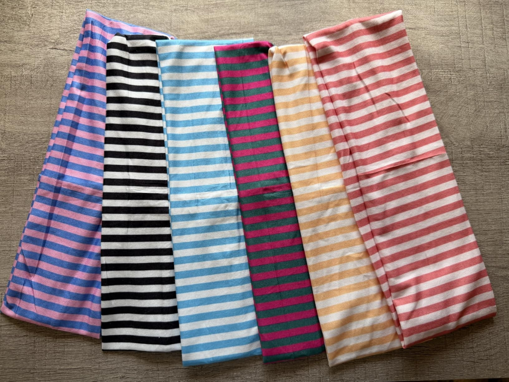 Waliah 6Pcs Striped Headbands for Women Wide Headbands for Women Non Slip Head Bands Women's Tren... | Amazon (US)