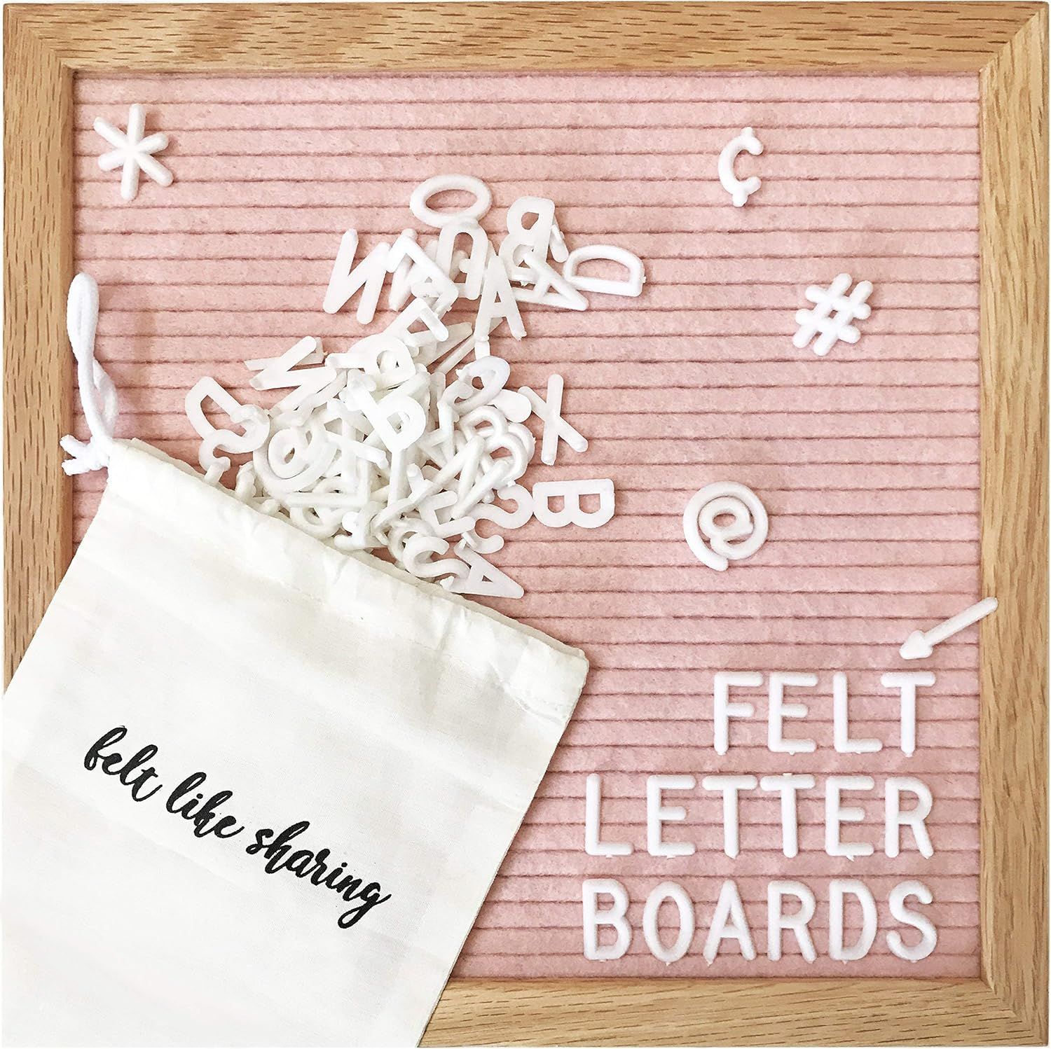 Felt Letter Board, 10x10in Changeable Letter Board with Letters White 300 Piece - Felt Message Bo... | Amazon (US)