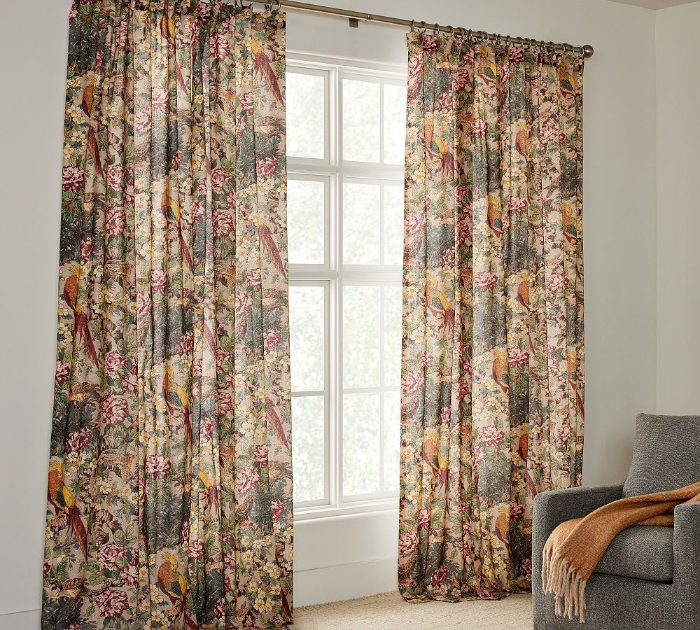 Pheasant Floral Curtain | Pottery Barn (US)