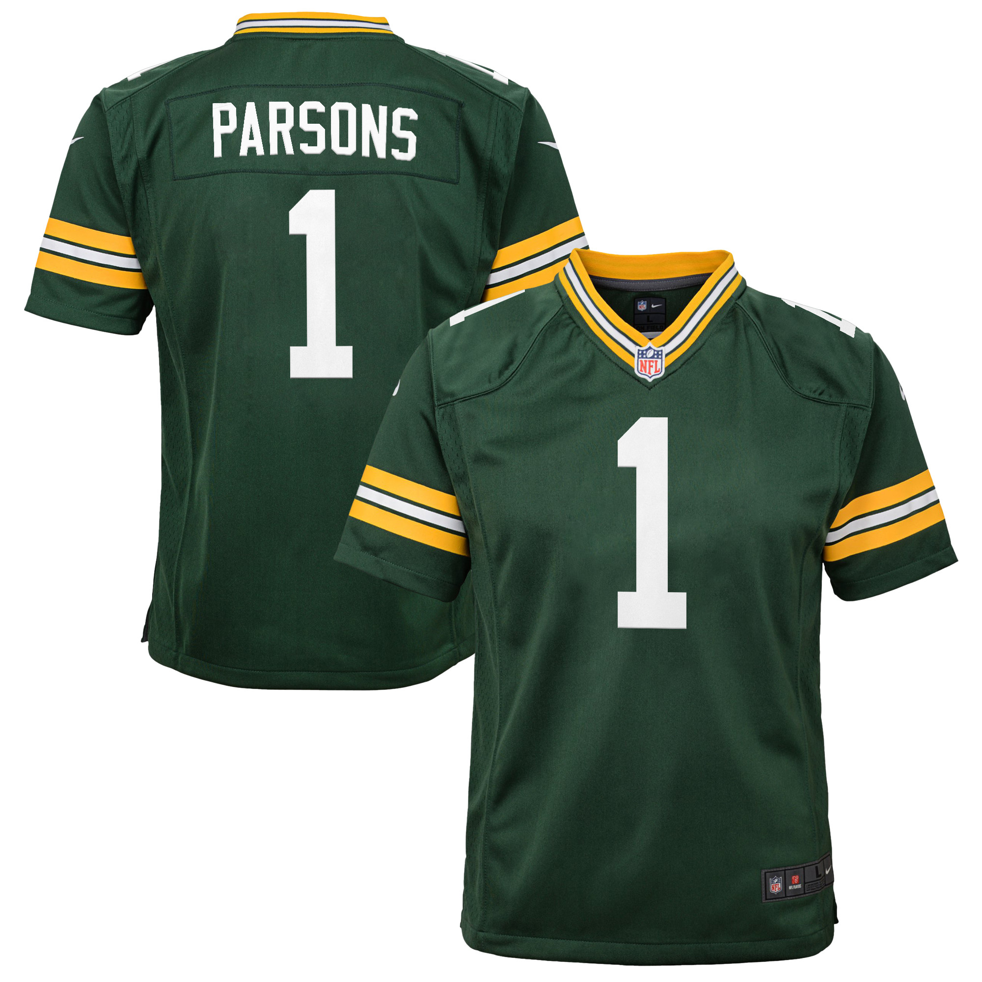 Youth Nike Micah Parsons Green Green Bay Packers Game Player Jersey | Fanatics
