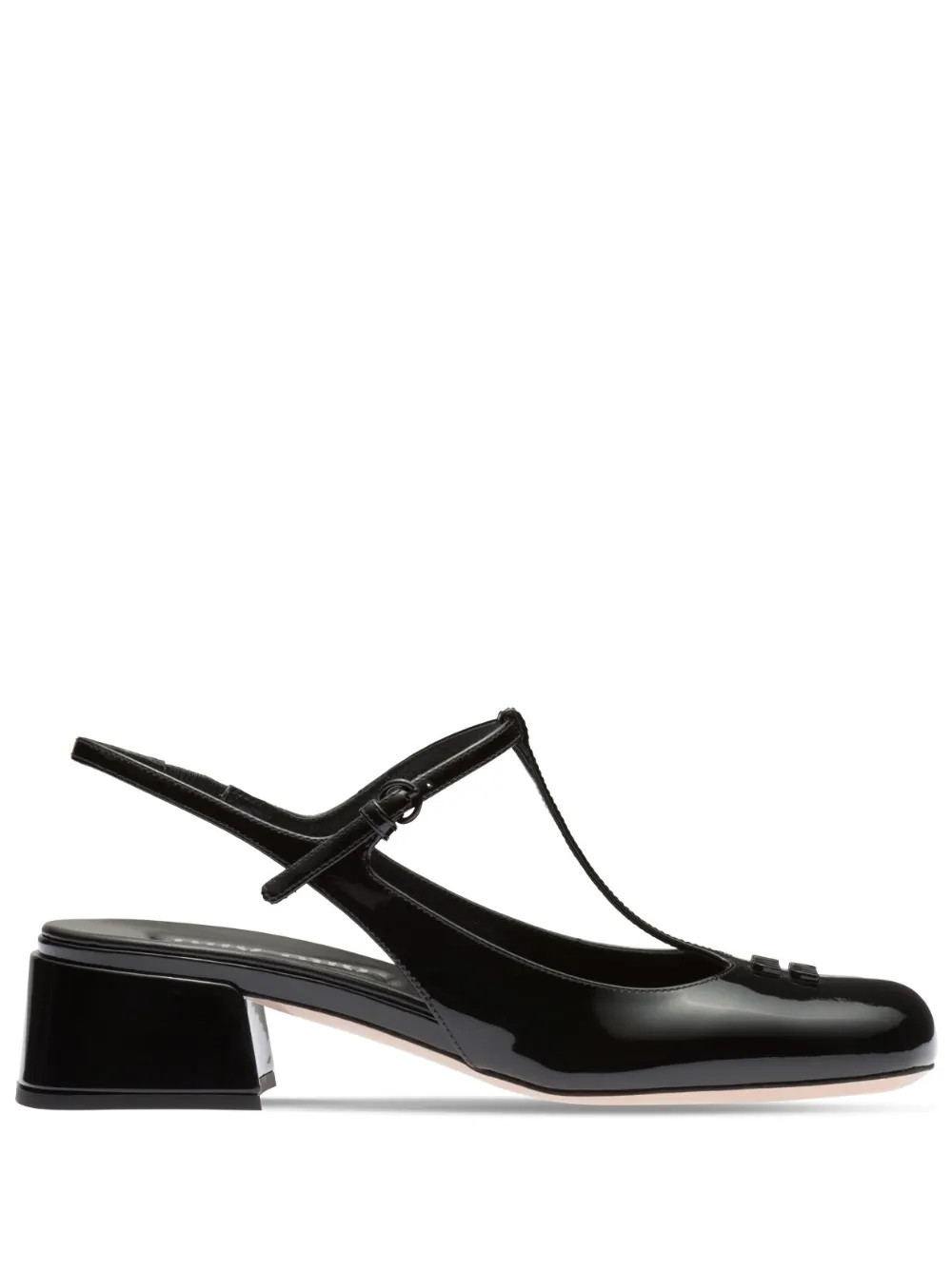 Miu Miu patent-leather 35mm Slingback Pumps - Farfetch | Farfetch Global