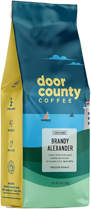 Door County Coffee Brandy Alexander Flavored Ground, 10oz Bag | Amazon (US)