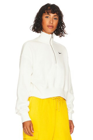 Crop Quarter Zip Sweatshirt in Sail & Black | Revolve Clothing (Global)
