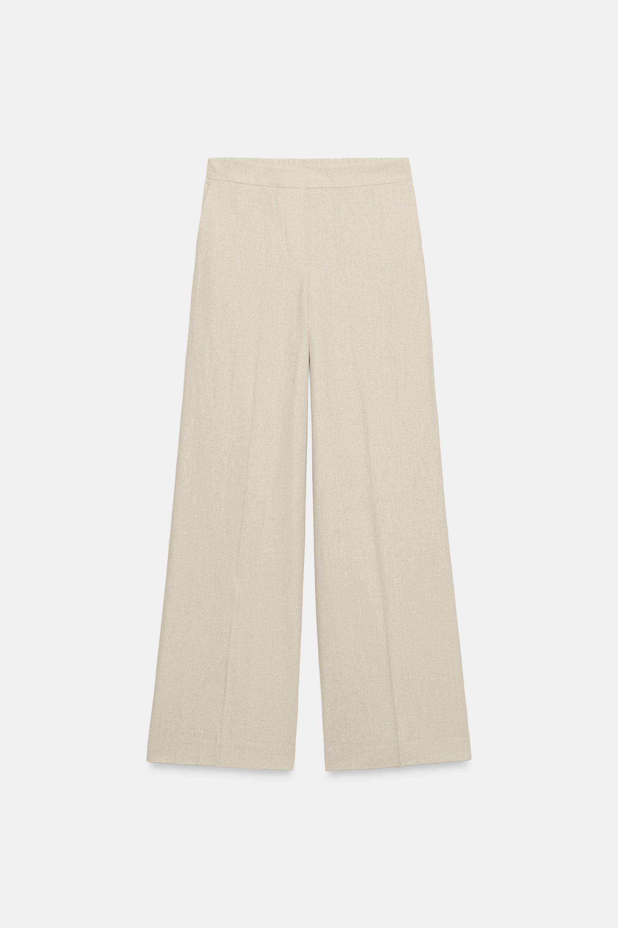 STRAIGHT LEG LINEN PANTS | Zara US