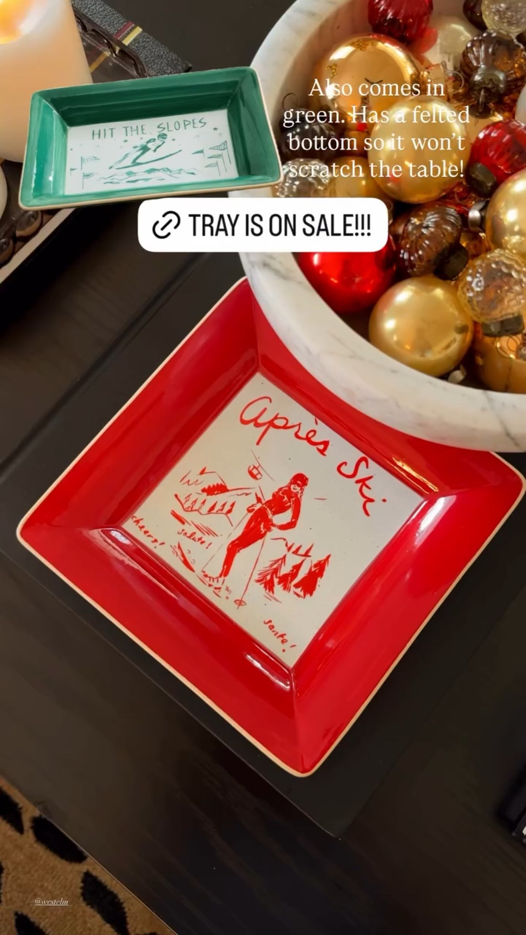 Also comes in green. Has a felted bottom so it won’t scratch the table!  @westelm Christmas decor on sale  

#LTKGiftGuide #LTKHoliday #LTKSeasonal