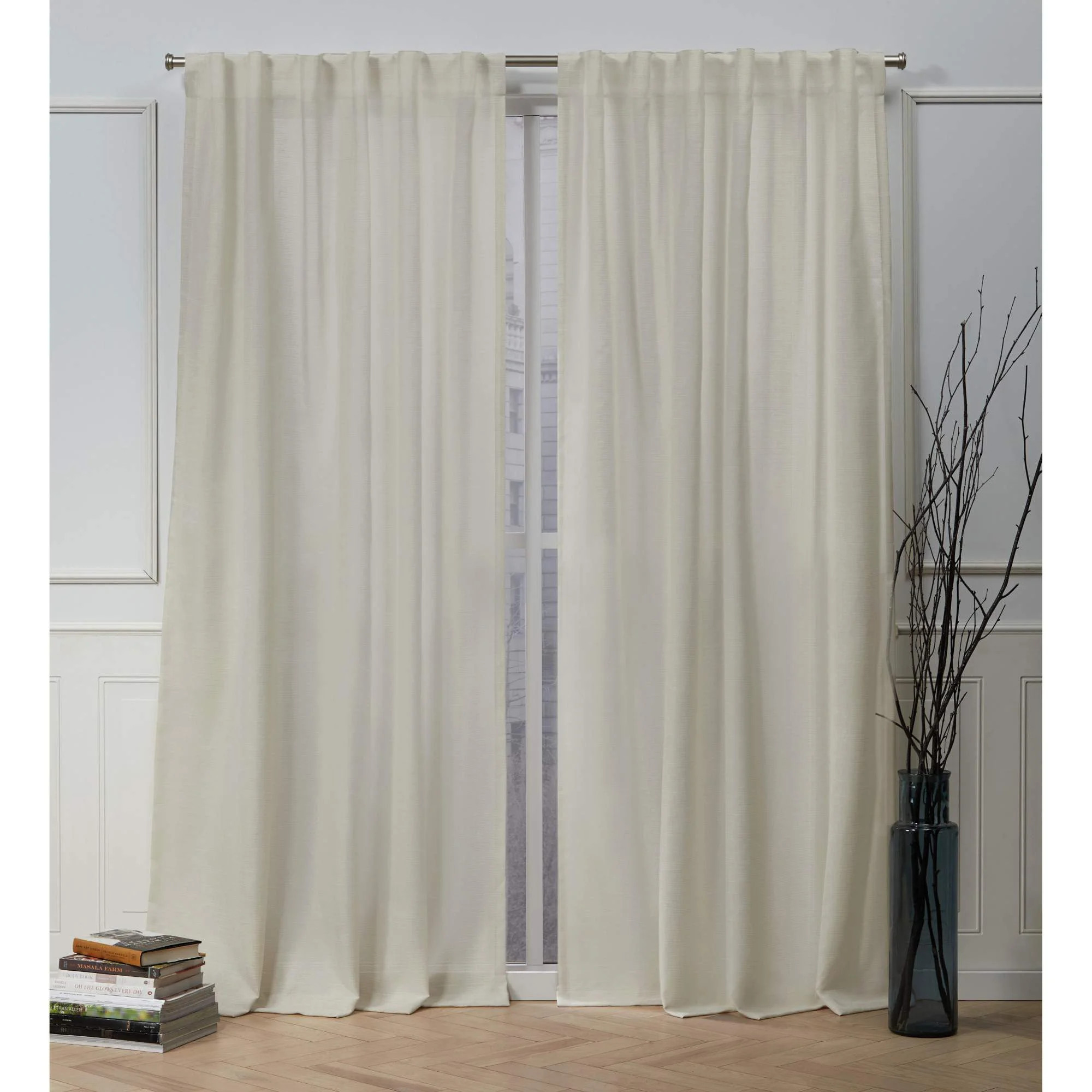 Nicole Miller Modern 1 Piece Solid Print Light Filtering Curtain Panel | Walmart (US)