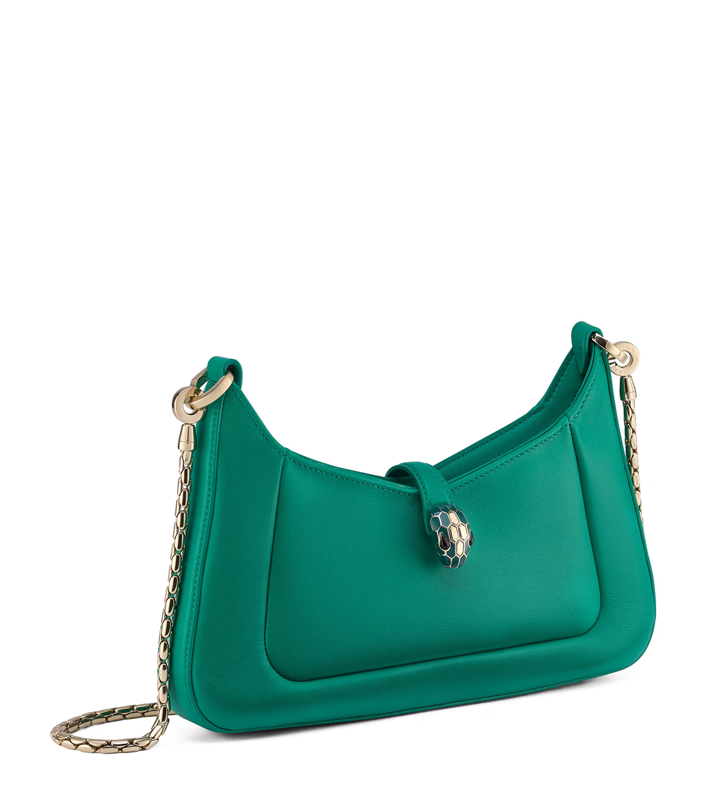 Bvlgari Leather Serpenti Baia Shoulder Bag | Harrods