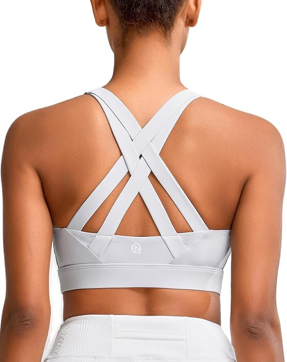 RUNNING GIRL Sports Bra for Women High Support,Molded Cup Strappy Running High Impact Sports Bras... | Amazon (US)
