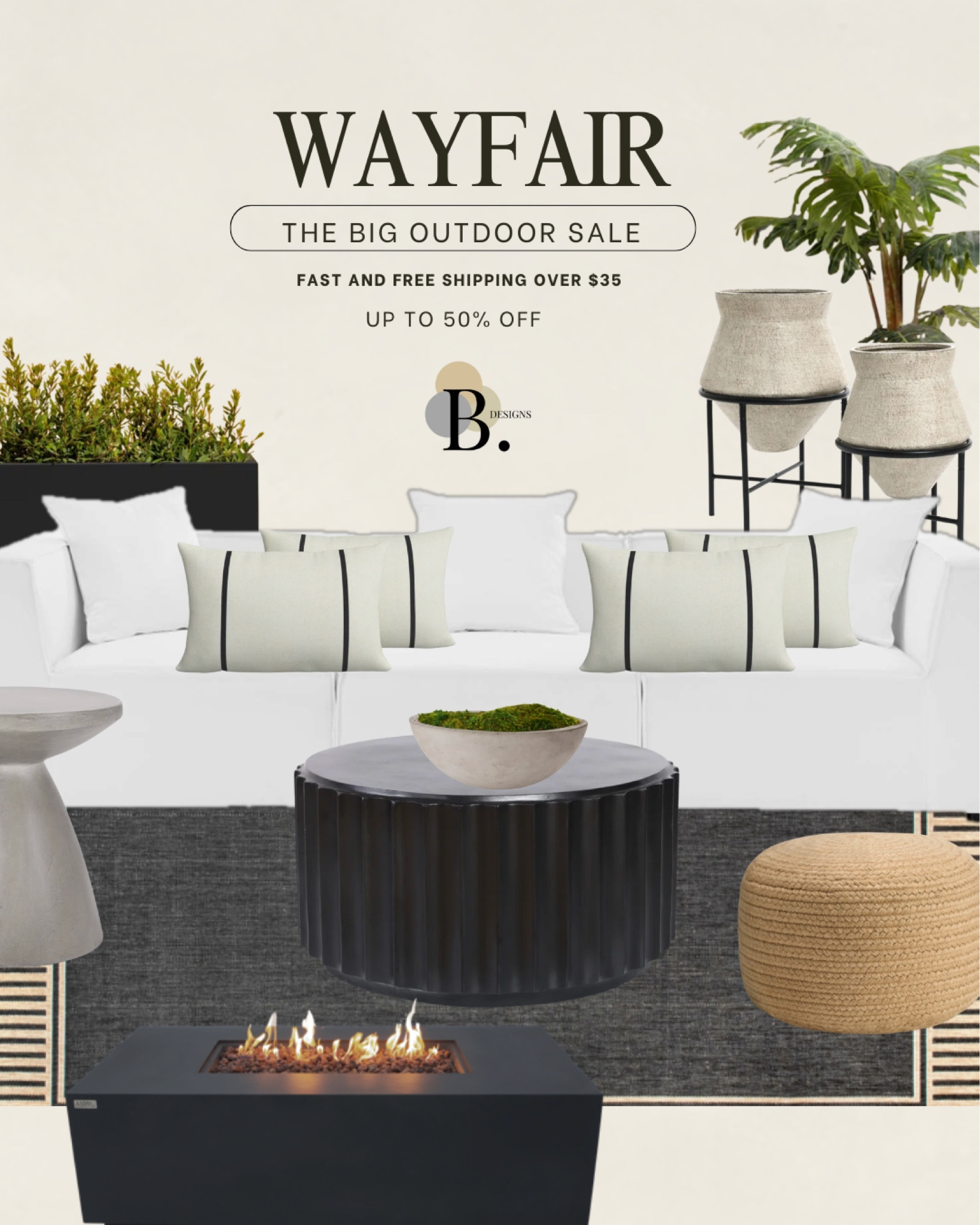 @wayfair’s BIG outdoor sale is live! Just in time to get your backyard ready for the warm weather. Sharing a few pieces I’m loving right now. Up to 50% Off + Fast and Free Shipping Over $35. #wayfair #ad