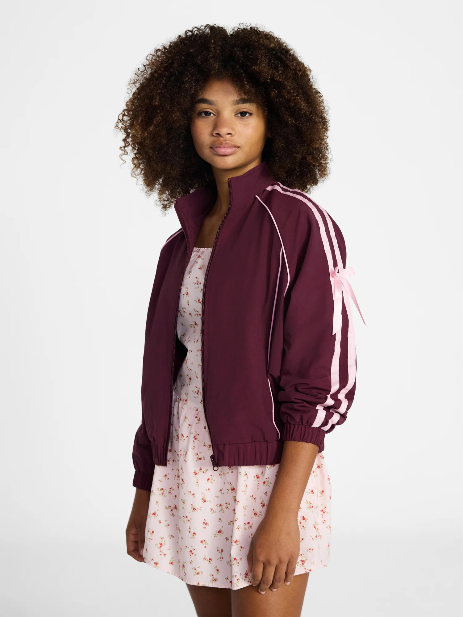 Weekend Academy Girls Bow Track Jacket, Sizes 4-18 | Walmart (US)