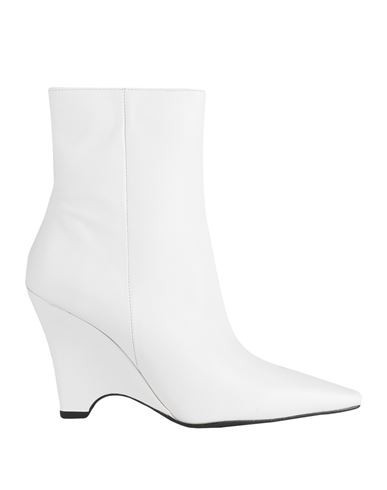Bianca Di Woman Ankle boots White Size 9 Soft Leather | YOOX (US)