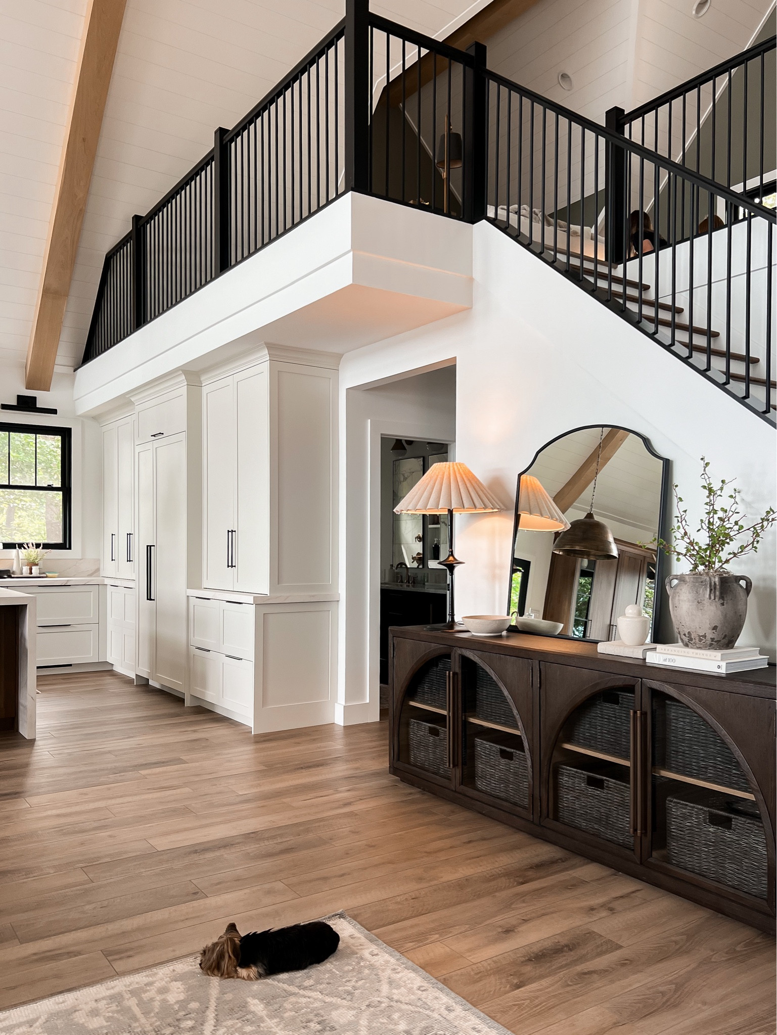 Welcome to the lake. Our entryway is small so we opted for a beautiful cabinet with baskets to keep all the things 🤍

#LTKHome #LTKStyleTip