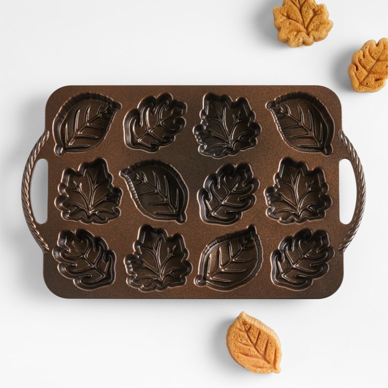 Nordic Ware Leaflettes Cakelet Pan | Crate & Barrel | Crate & Barrel