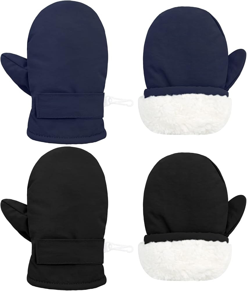 Sarfel 2 Pairs Toddler Gloves Waterproof Toddler Winter Mittens for Kids Snow Gloves Warm Baby Wi... | Amazon (US)