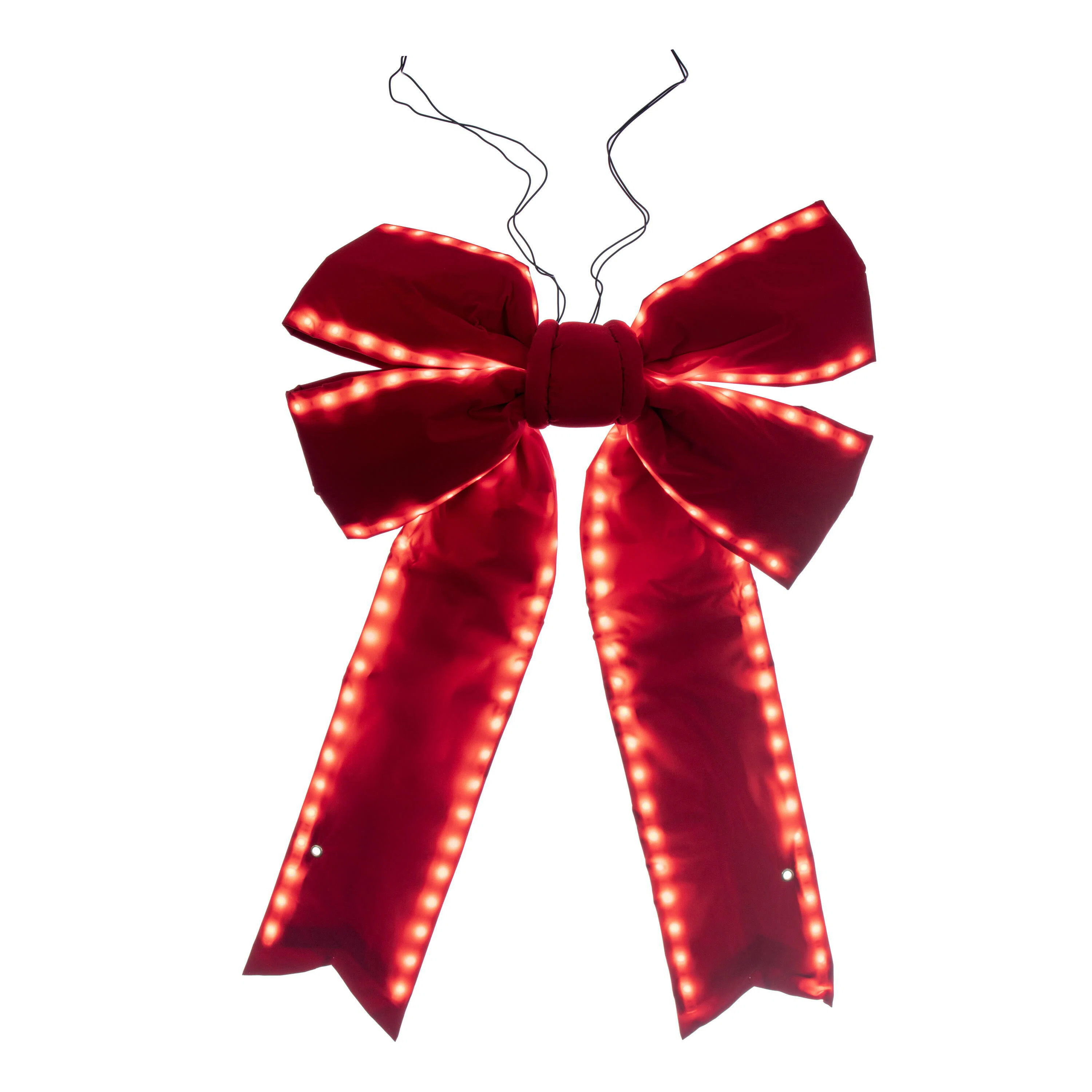 Vickerman Red Velvet Outdoor Christmas Bow with UV Treated Material and Wire to Hang. | Wayfair North America