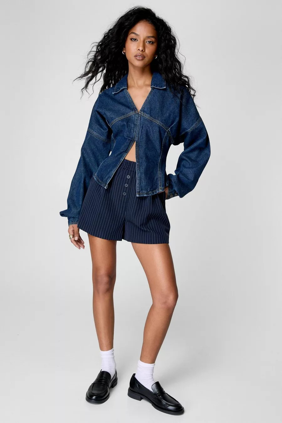 Denim Corset Shirt | Nasty Gal US