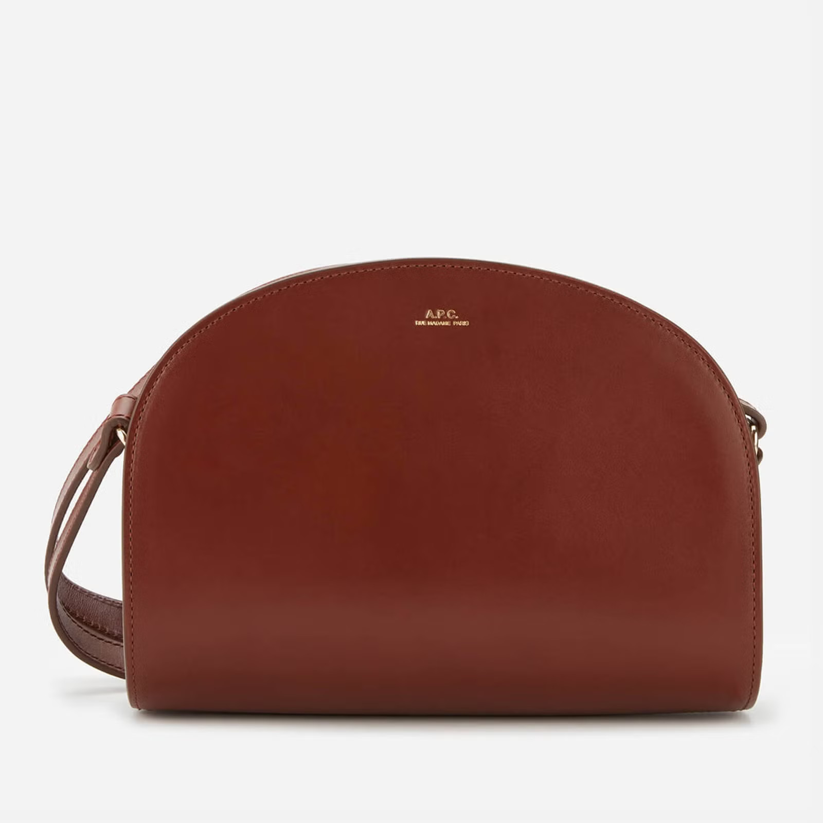 A.P.C. Clutch Demi-Lune Leather Bag | Coggles | Coggles (Global)