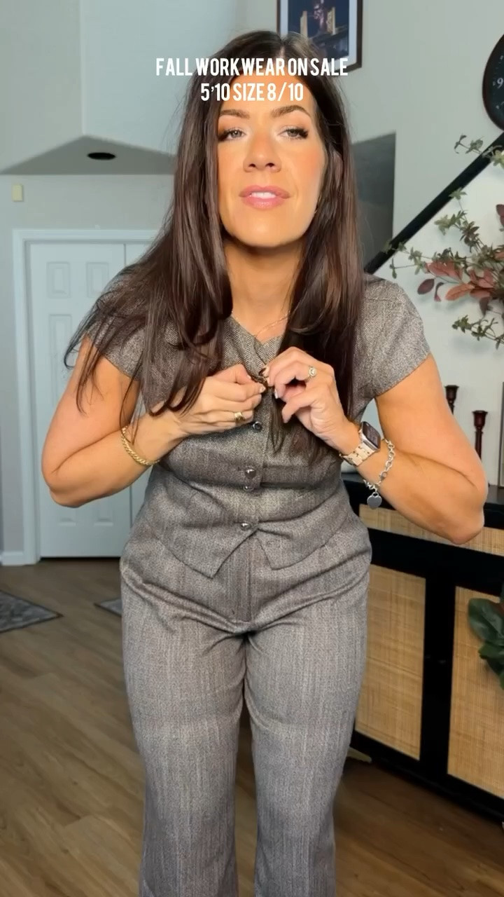 Fall workwear on sale from Express! Wearing a size medium in the short sleeve blazer top and an 8 long wide leg trouser 

Midsize, midsize fashion, fall fashion, fall workwear, trendy fall fashion, midsize workwear, express workwear, midsize express style 

 #LTKSaleAlert #LTKWorkwear #LTKMidsize