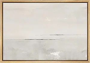 SIGNWIN Framed Canvas Print Wall Art Gray Watercolor Pastel Landscape Abstract Shapes Illustratio... | Amazon (US)