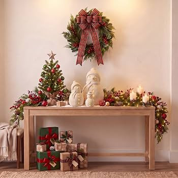 Skylety 3 Pcs Christmas Lighted Terracotta Snowman Figurine for Table 7.5" | Amazon (US)