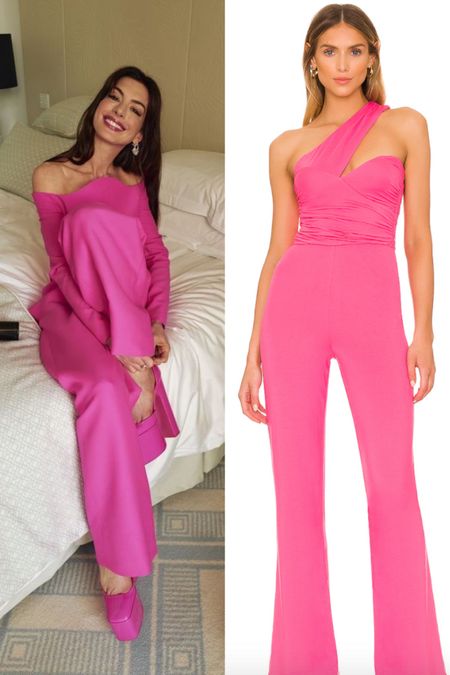 Recreating Anne Hathaways famous pink Valentino jumpsuit 🤍 

#LTKstyletip #LTKFind #LTKfit