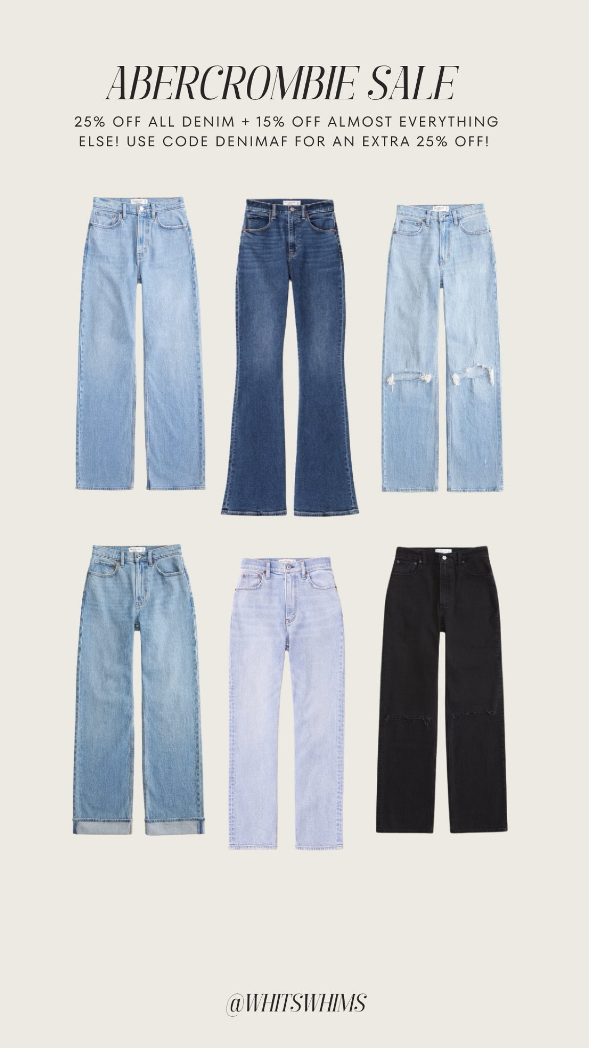 Use code DENIMAF for an extra 15% off at Abercrombie 

Denim 
Jeans 
Fall outfits
Back to school 

#LTKSaleAlert #LTKxAF #LTKStyleTip