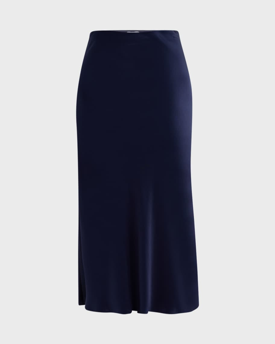 Anya Satin Midi Skirt | Neiman Marcus