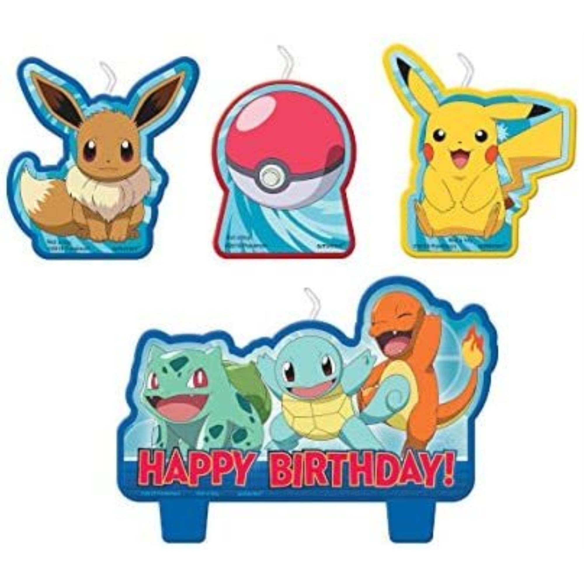 Amscan Pokemon Birthday Character Candle Set - 4 pcs, 172408 | Amazon (US)
