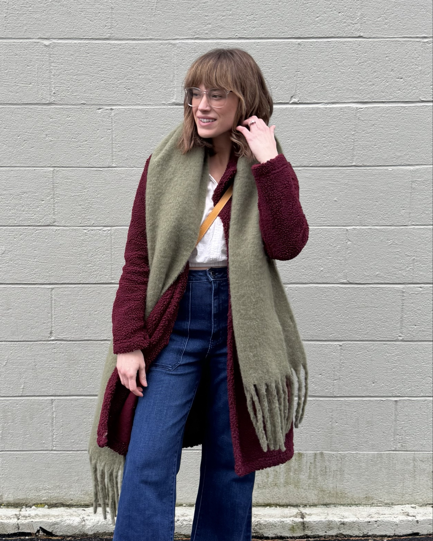 I love these Patch Pocket Wide Leg Jeans by Just Black Denim. They’re SO soft and comfy, stretchy without stretching OUT. I styled them with this burgundy coat, a simple white top, an oversized scarf, and a bag in a color that pops 💛

#LTKSeasonal #LTKFindsUnder100 #LTKHoliday